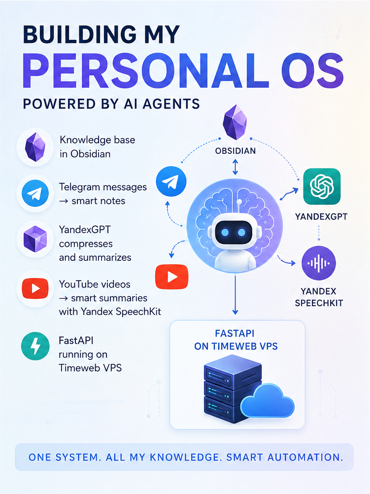 PersonalOS - smart summaries in Obsidian with YandexSpeechKit